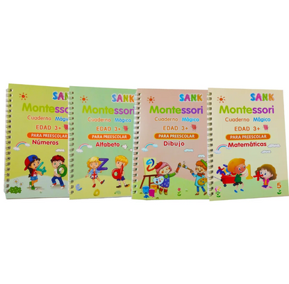 KIT MONTESSORI DE CALIGRAFÍA CREATIVA – APRENDE JUGANDO X4